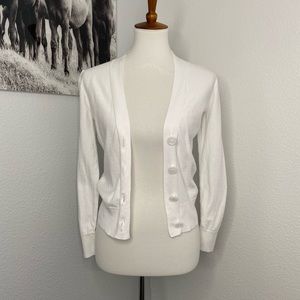 White JCrew Cardigan